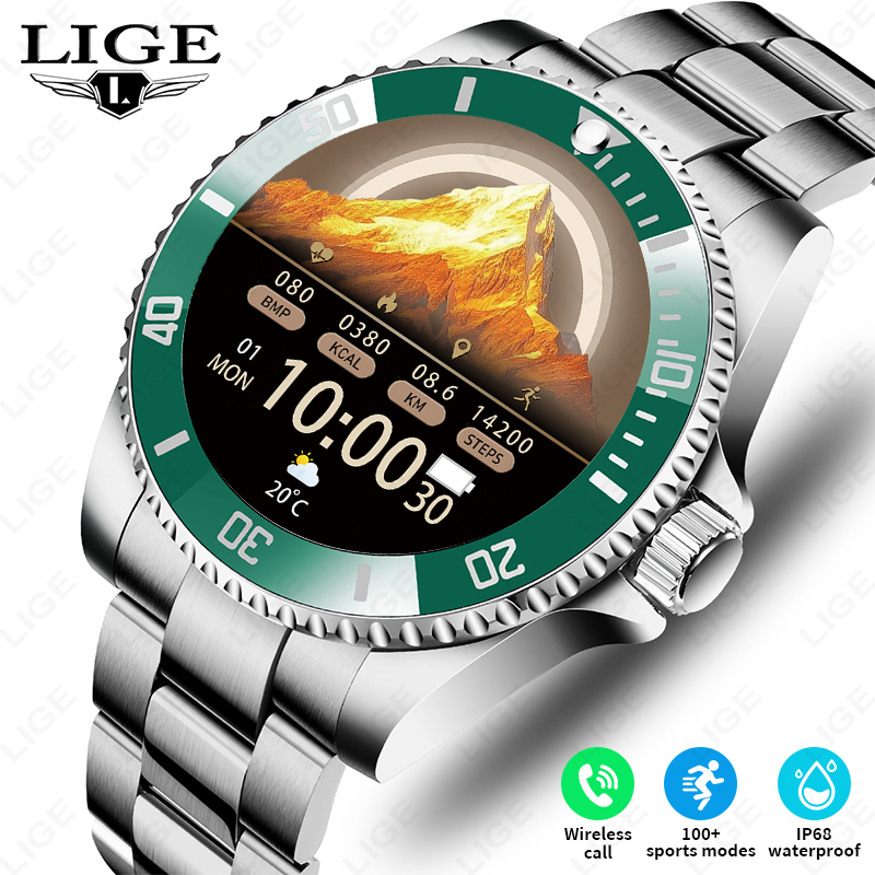 Luxury Watch On Wrist - LIGE Neue Smart Uhr Männer Bluetooth