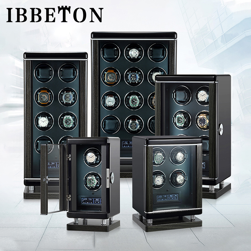 Luxury Watch Winder Box - IBBETON Luxus-Uhrenbeweger Automatisch 12/24 Fächer Kettenbeweger