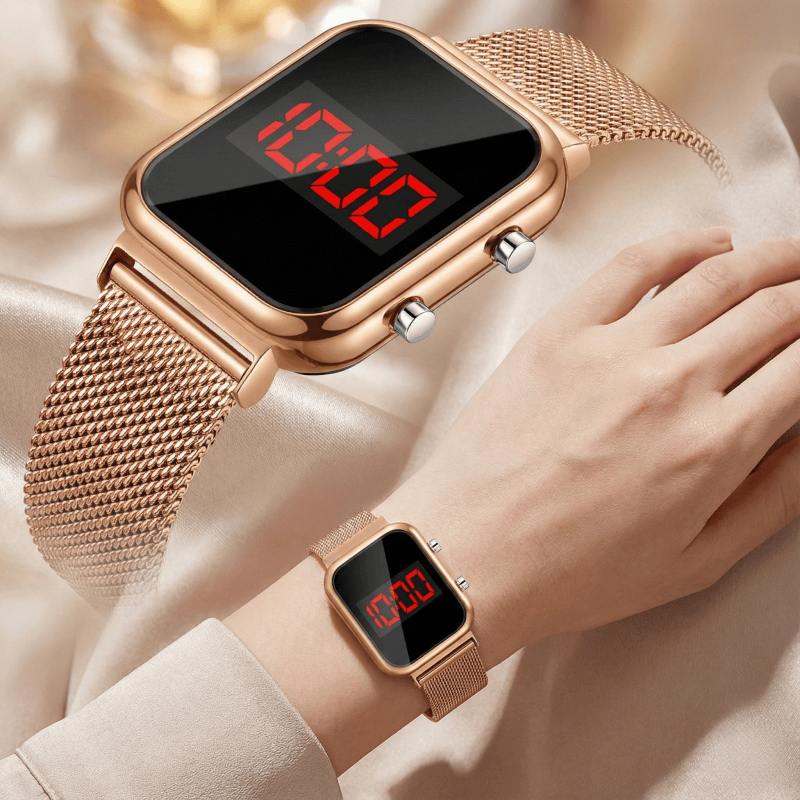 Luxury Watch Market - Mode Magnetische Schnalle Rechteck LED Digital