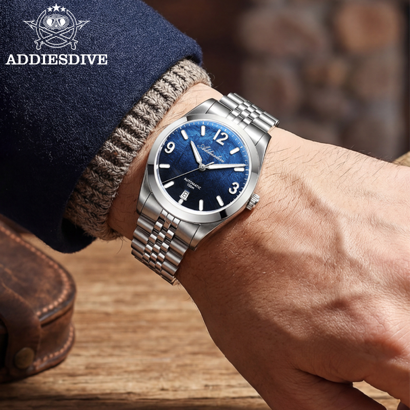 Luxury Watch Second Hand - ADDIESDIVE Automatische Mechanische Uhr AD2547 Saphirglas