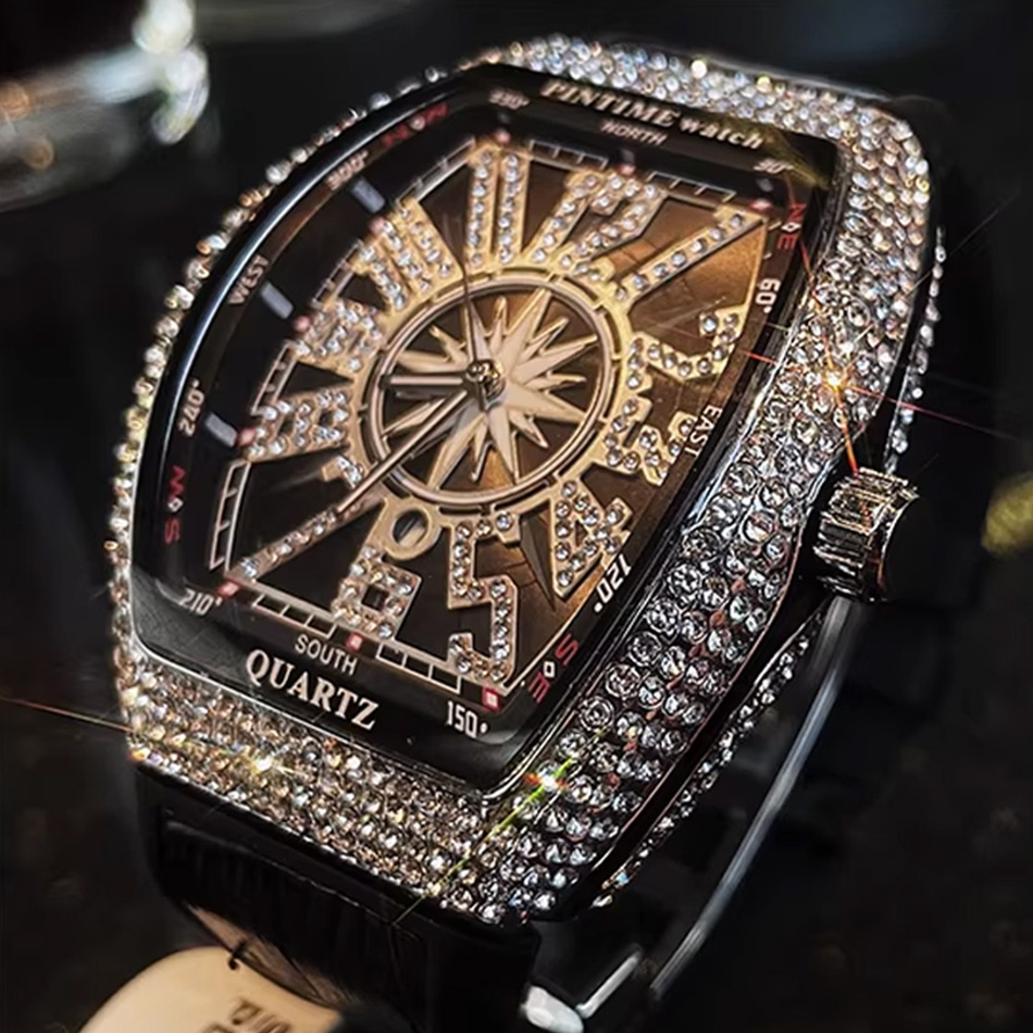 Luxury Watch Jacob And Co - Premium Marken-Luxus-Diamantuhr Digitale Diamant-Einlage Schwarze Uhr
