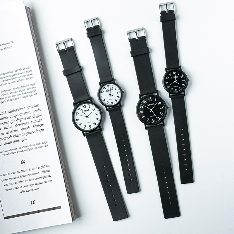 Luxury Watch Straps - Einfache schwarze Uhr Quarzuhren für Frauen