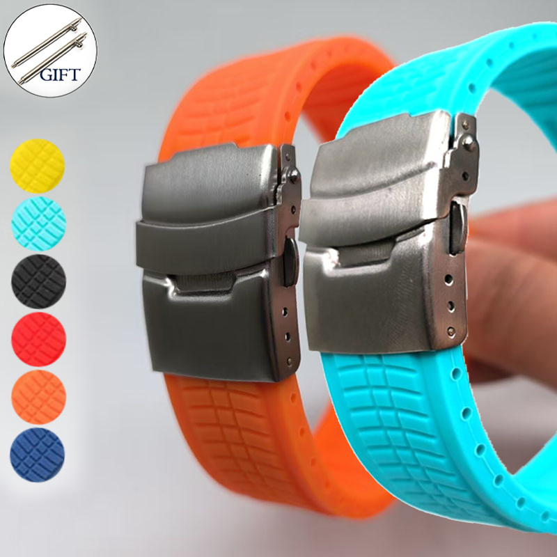 Luxury Watch Online - Silikon-Uhrenarmband, universelles Schnellverschluss-Armband mit verlängerter Verstellung,