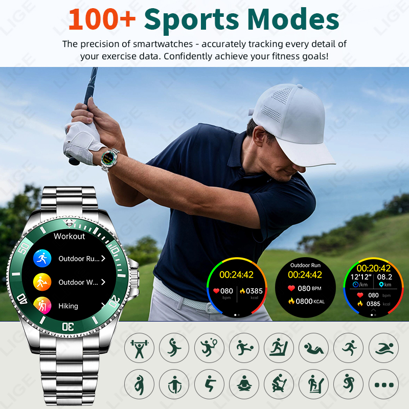 LIGE Neue Smart Uhr Männer Blu – Luxury Watch On Wrist Bewertung und Preis