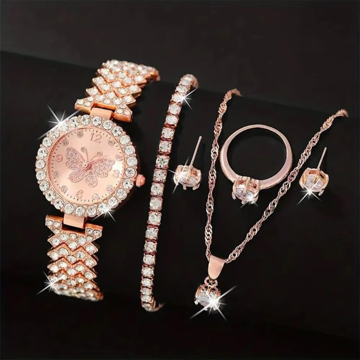 6-teiliges Set Luxus-Strass-Sc – Luxury Watch Safe Bewertung und Preis