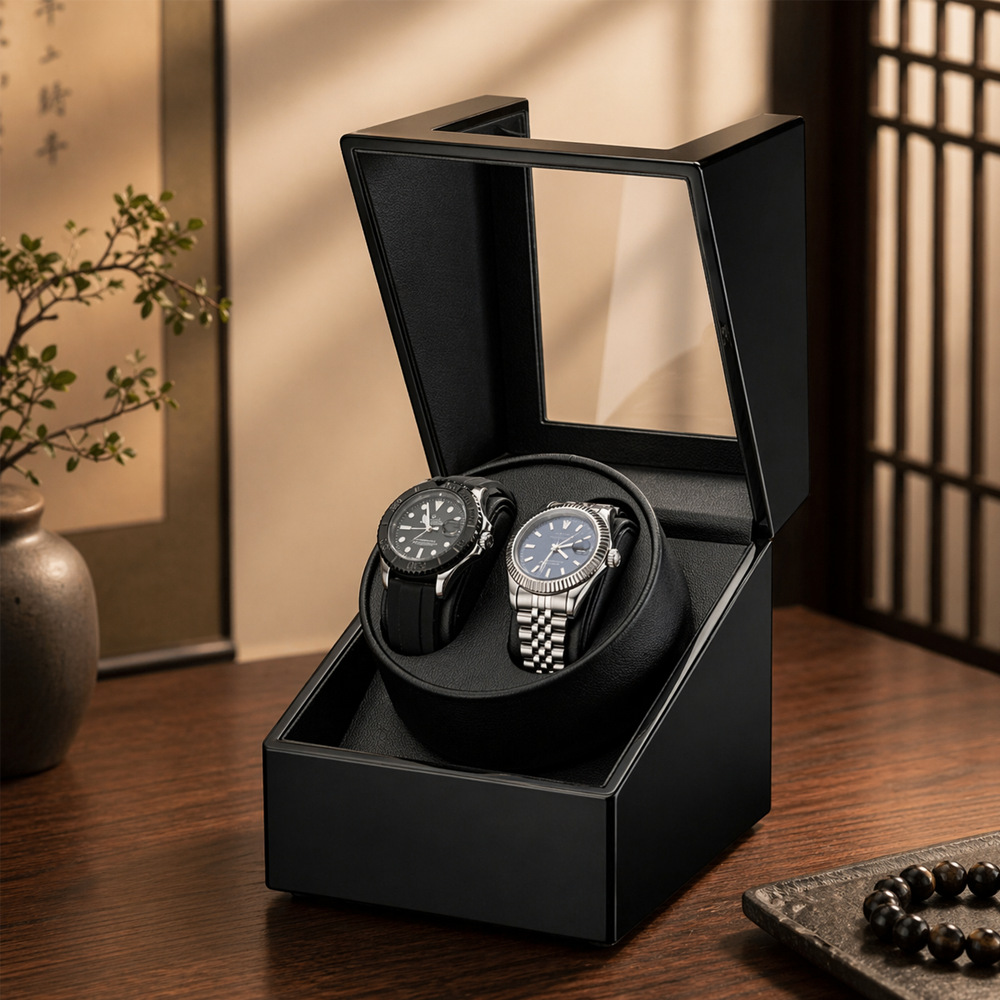 Luxuriöser Uhrenbeweger für 2  – Luxury Watch Winder Box Bewertung und Preis