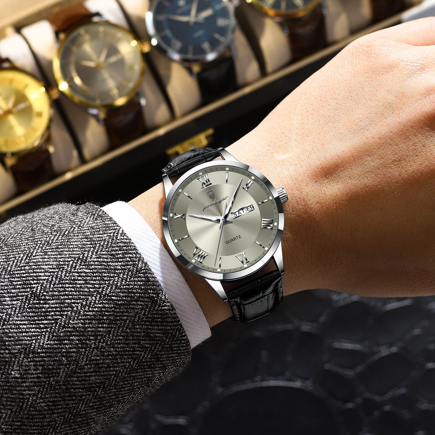 POEDAGAR Luxus Mode herren Qua – Luxury Watch Market Bewertung und Preis