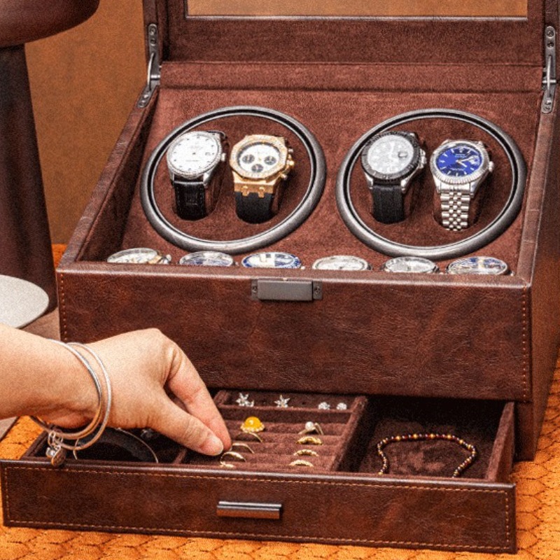 Rotierender Uhrenbeweger für M – Luxury Watch Winder Box Bewertung und Preis